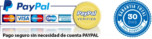 Pago seguro con Paypal y garantía de devolución de 30 días